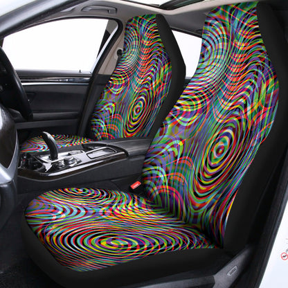 Multicolor Psychedelic Print Universal Fit Car Seat Covers