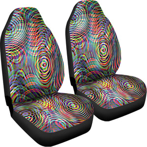 Multicolor Psychedelic Print Universal Fit Car Seat Covers