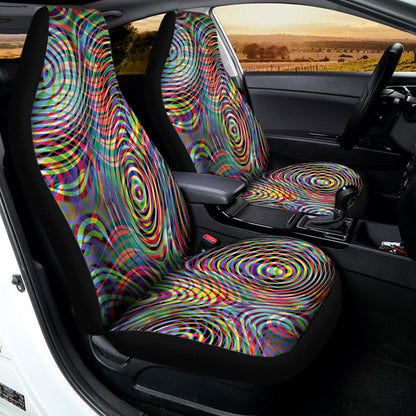 Multicolor Psychedelic Print Universal Fit Car Seat Covers