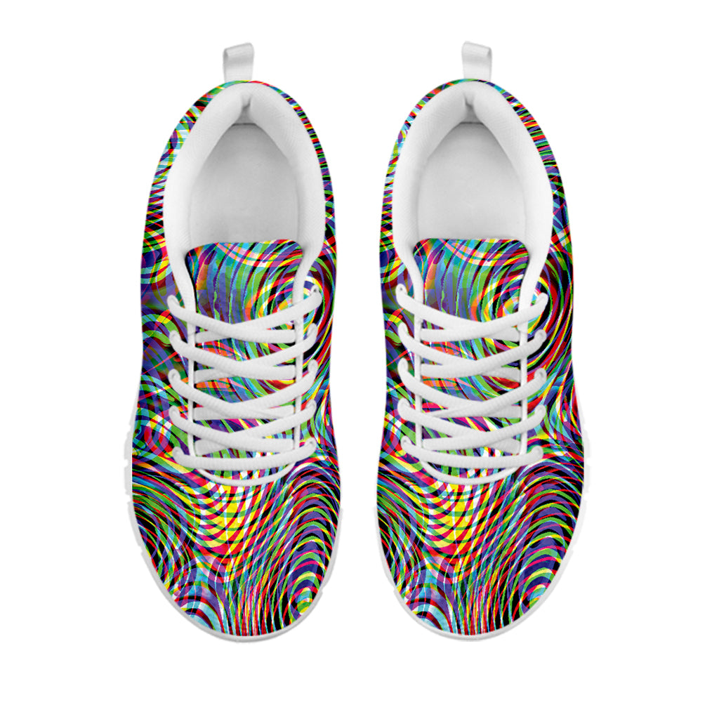 Multicolor Psychedelic Print White Sneakers