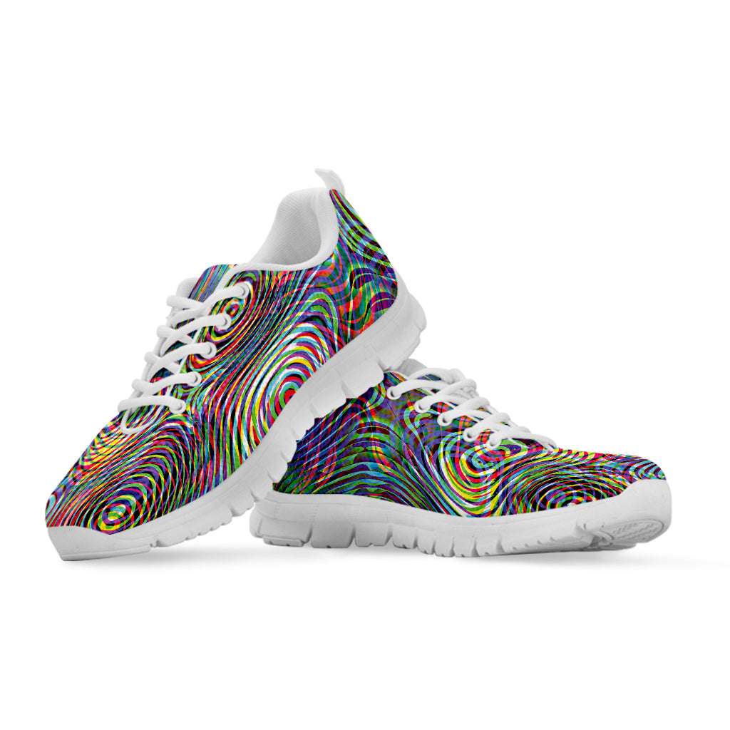 Multicolor Psychedelic Print White Sneakers