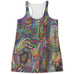 Multicolor Psychedelic Print Women's Racerback Tank Top