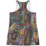 Multicolor Psychedelic Print Women's Racerback Tank Top