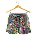 Multicolor Psychedelic Print Women's Shorts