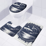 Mystical Lunar Phase Print 3 Piece Bath Mat Set