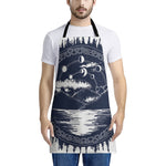 Mystical Lunar Phase Print Apron