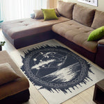 Mystical Lunar Phase Print Area Rug