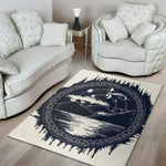 Mystical Lunar Phase Print Area Rug