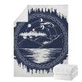Mystical Lunar Phase Print Blanket