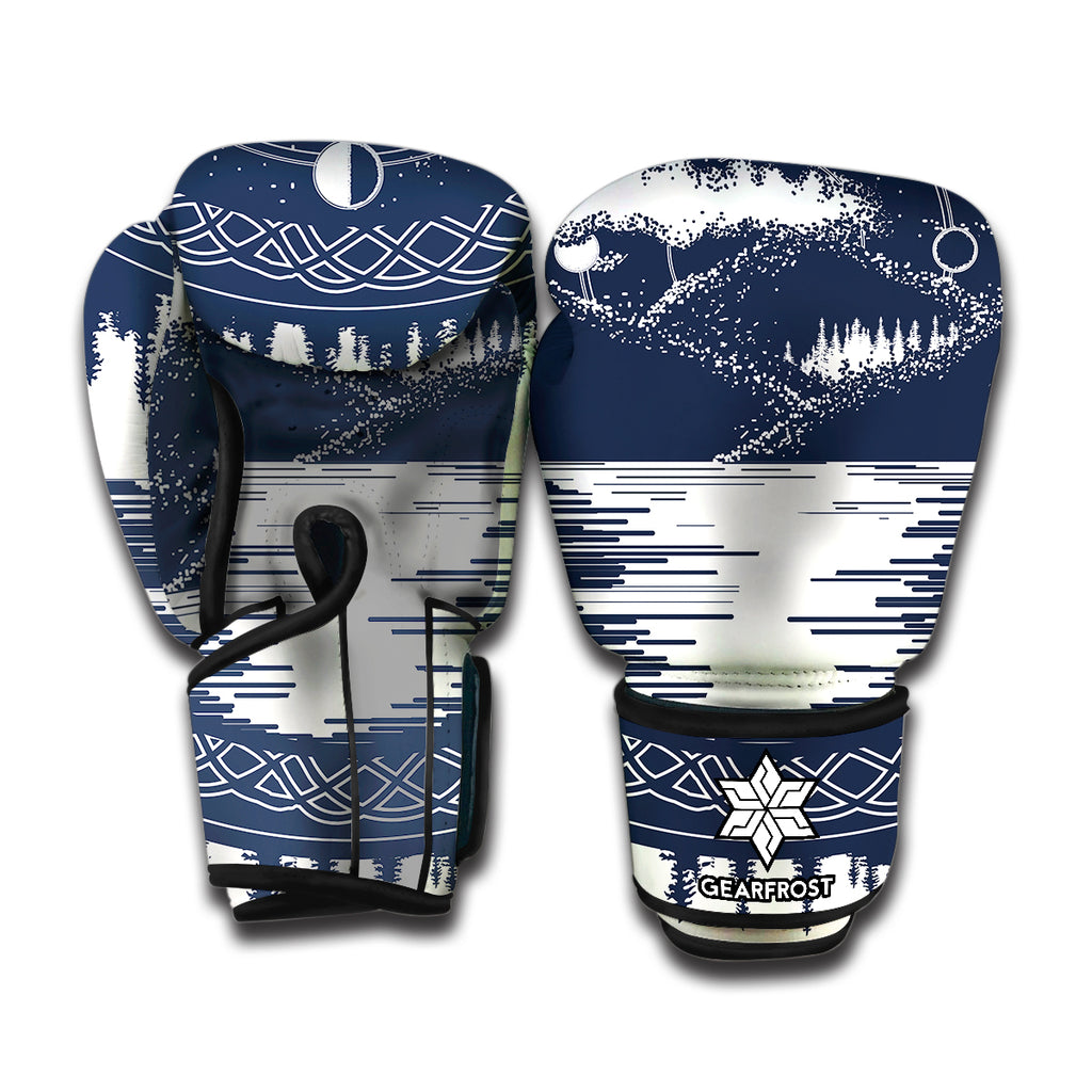 Mystical Lunar Phase Print Boxing Gloves