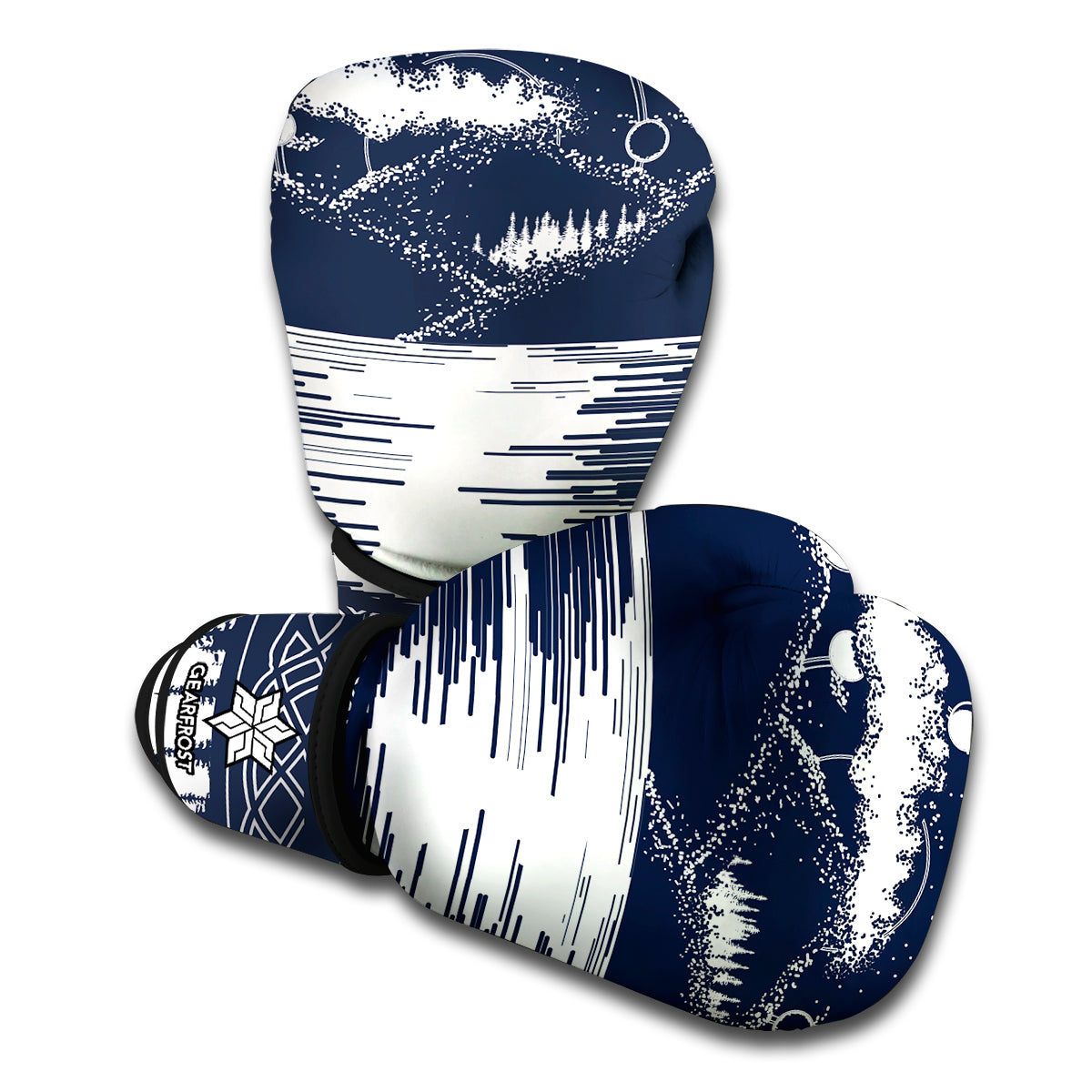 Mystical Lunar Phase Print Boxing Gloves