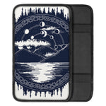 Mystical Lunar Phase Print Car Center Console Cover