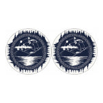 Mystical Lunar Phase Print Car Coasters