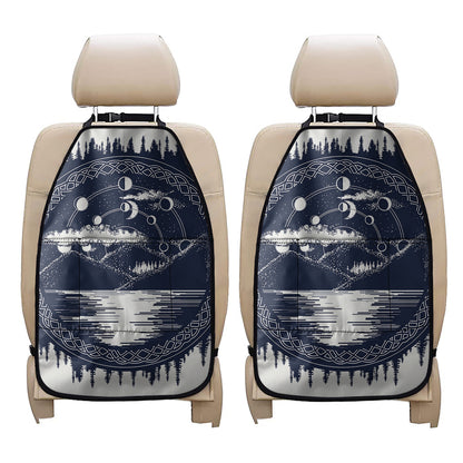 Mystical Lunar Phase Print Car Seat Organizers