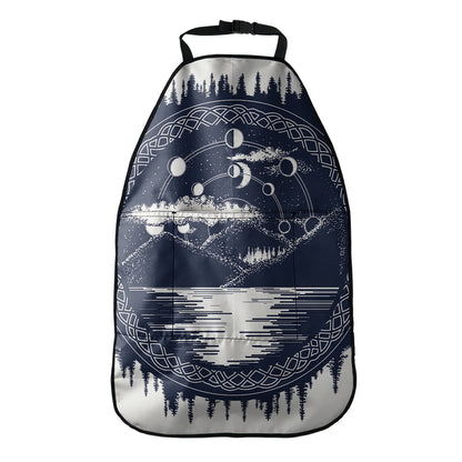 Mystical Lunar Phase Print Car Seat Organizers