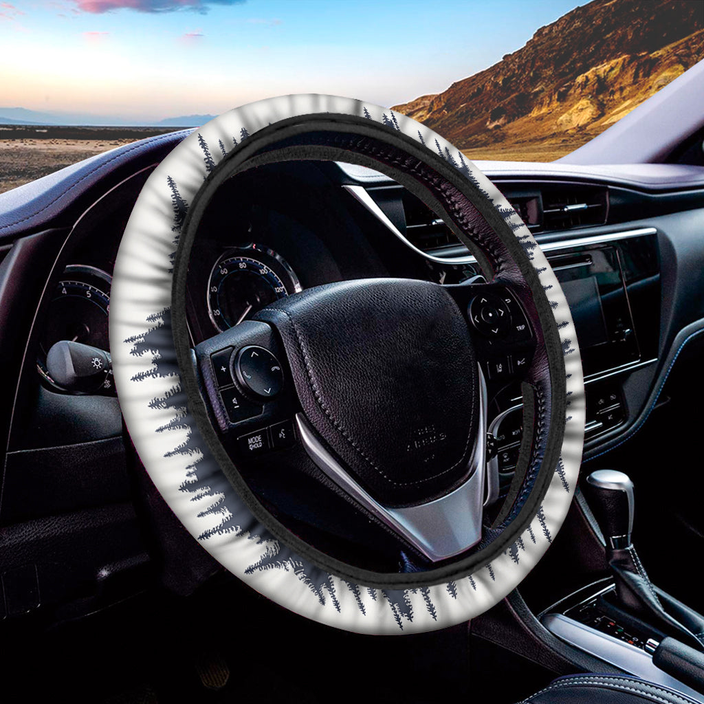 Mystical Lunar Phase Print Car Steering Wheel Cover
