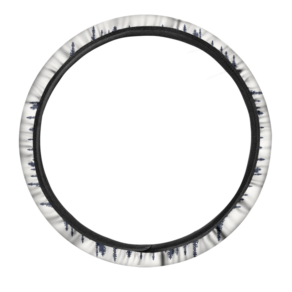 Mystical Lunar Phase Print Car Steering Wheel Cover