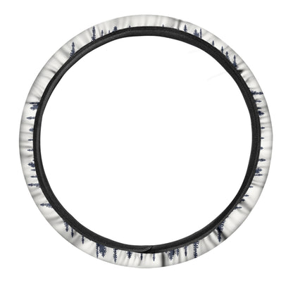 Mystical Lunar Phase Print Car Steering Wheel Cover
