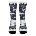 Mystical Lunar Phase Print Crew Socks