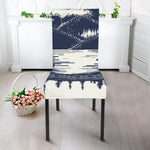 Mystical Lunar Phase Print Dining Chair Slipcover
