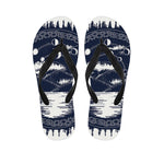 Mystical Lunar Phase Print Flip Flops