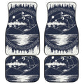 Mystical Lunar Phase Print Front and Back Car Floor Mats