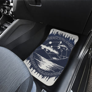 Mystical Lunar Phase Print Front Car Floor Mats