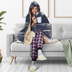 Mystical Lunar Phase Print Hooded Blanket