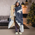 Mystical Lunar Phase Print Hooded Blanket