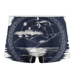 Mystical Lunar Phase Print Men's Boxer Briefs