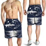 Mystical Lunar Phase Print Men's Shorts