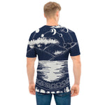 Mystical Lunar Phase Print Men's T-Shirt