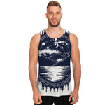 Mystical Lunar Phase Print Men's Tank Top