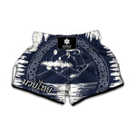 Mystical Lunar Phase Print Muay Thai Boxing Shorts
