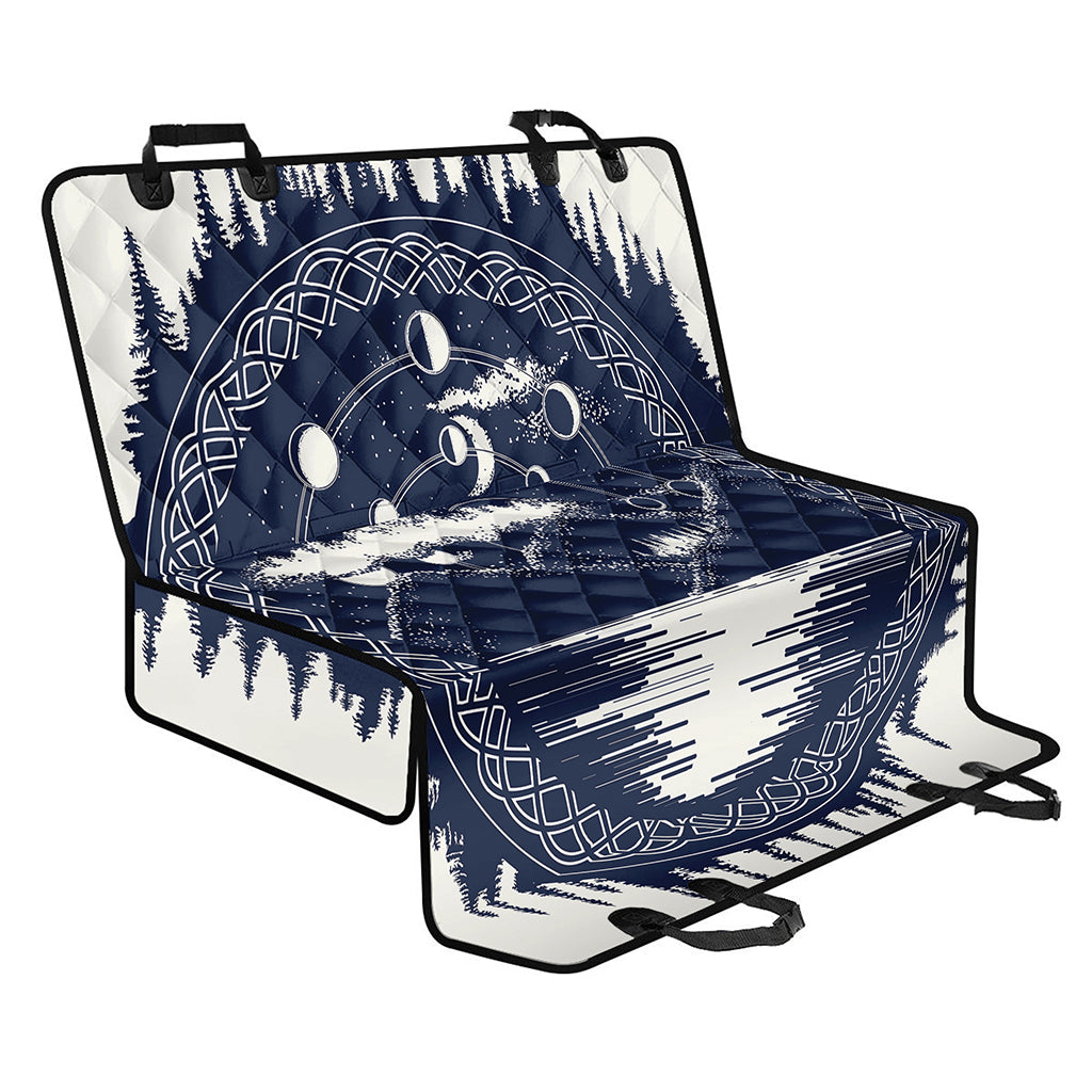 Mystical Lunar Phase Print Pet Car Back Seat Cover