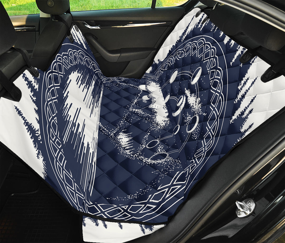 Mystical Lunar Phase Print Pet Car Back Seat Cover