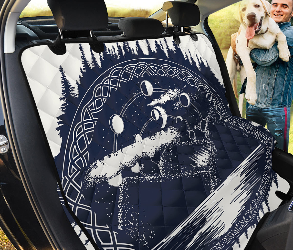 Mystical Lunar Phase Print Pet Car Back Seat Cover