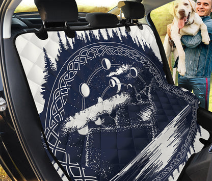 Mystical Lunar Phase Print Pet Car Back Seat Cover