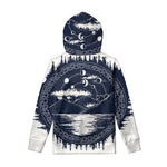 Mystical Lunar Phase Print Pullover Hoodie
