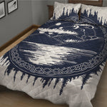Mystical Lunar Phase Print Quilt Bed Set