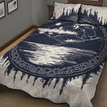 Mystical Lunar Phase Print Quilt Bed Set
