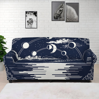 Mystical Lunar Phase Print Sofa Cover