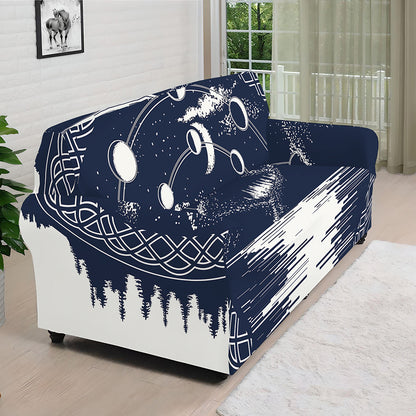 Mystical Lunar Phase Print Sofa Cover