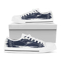 Mystical Lunar Phase Print White Low Top Sneakers