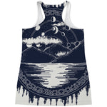 Mystical Lunar Phase Print Women's Racerback Tank Top