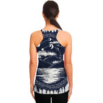 Mystical Lunar Phase Print Women's Racerback Tank Top