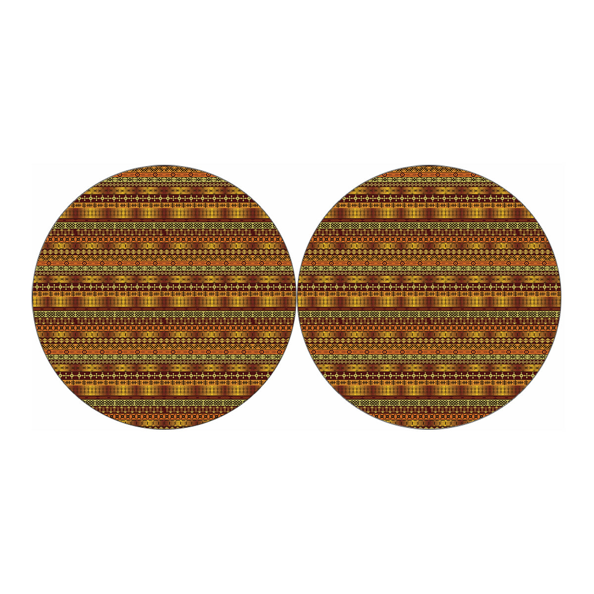 Native African Tribal Pattern Print Car Coasters
