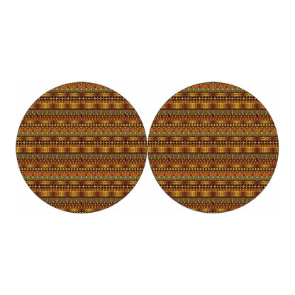 Native African Tribal Pattern Print Car Coasters