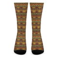 Native African Tribal Pattern Print Crew Socks
