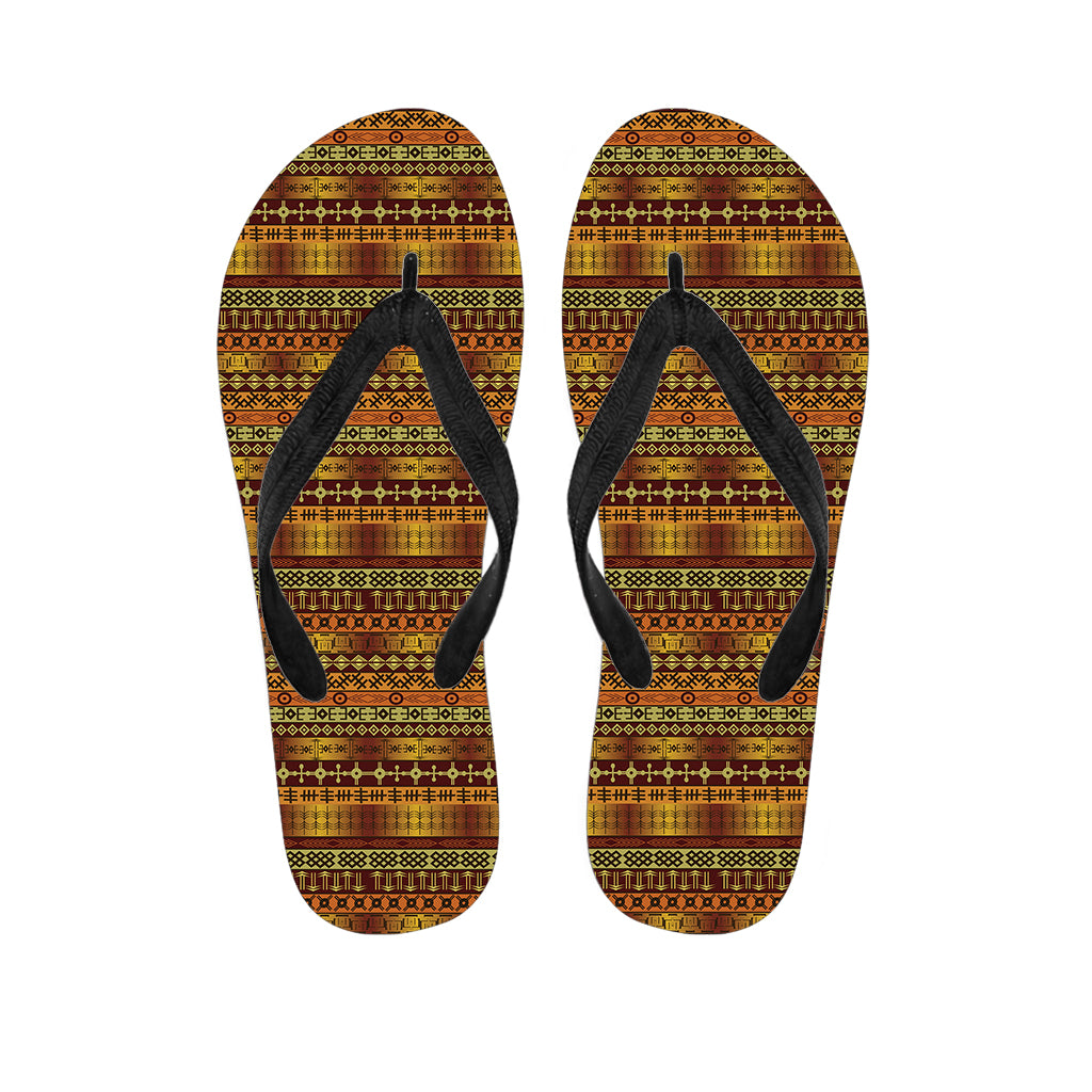 Native African Tribal Pattern Print Flip Flops